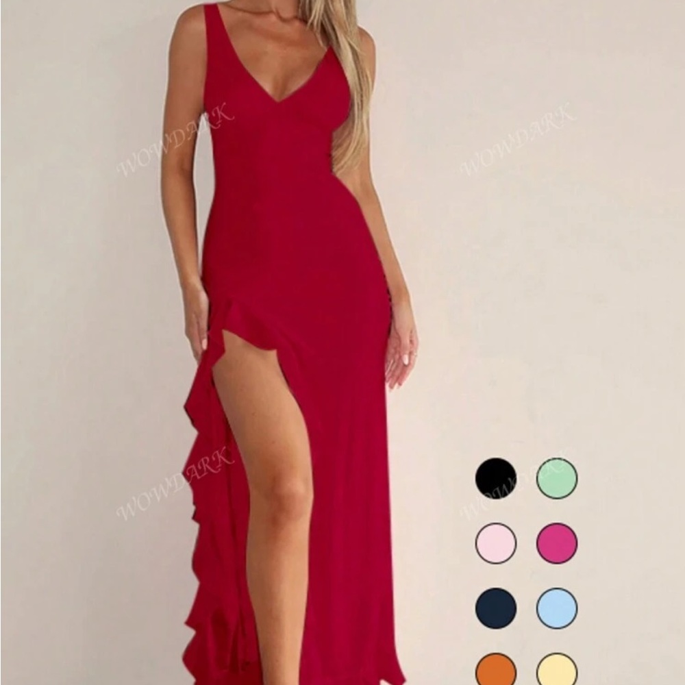 Elegant Red Maxi Dress